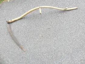 B701 Craftsman Vintage # Scythe Snath Sickle With 60 Inch Wood Handle And 30 Blade