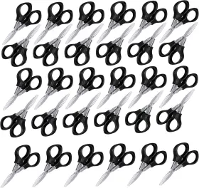 Ms-23625b Criativo Live Folding Travel Scissors 30 Pack Stainless Steel Mini Small Black