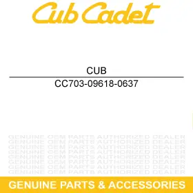 703-09618-0637 Cub Cadet Roller Mounting Bracket Powder Black Striping 19a70019
