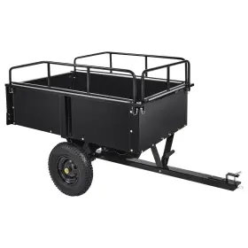 P8l9du0bq6shm2sb Cuisinsmart 750 Lbs Heavy-duty Steel Dump Cart - 15 Cubic Feet Garden Utility Trailer Wit