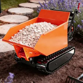 Tdh500 Cyclevolt 1100lbs 10hp All-terrain Track Barrow With Hydraulic Assist 306cc 3f 1r Gearbox