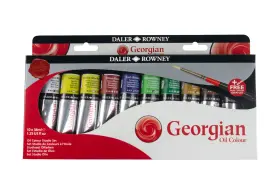 B07pjv5yhp Daler Rowney Daler-rowney Georgian 10-tube Studio Artist Oil Paint Set - Painting For Can