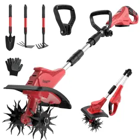319010 Dejunpiool Cordless Tiller Cultivator Compatible With Milwaukee 18v Battery Tool Only
