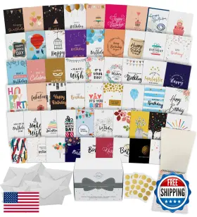 B07l39dgg1 Dessie 60 Unique Birthday Cards Assortment 5x7 With Generic Greetings I