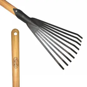 31-3179 Dewit Junior Leaf Rake Boron Steel 38 Inch Long Ash Wood Handle For Small Hands