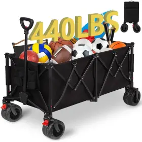 260l Didumoine 726960401595 Collapsible Foldable Wagon Cart With 440lbs Weight Capacity Heavy Duty