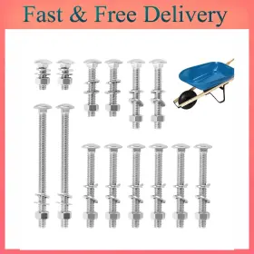 Diiccyo 445026451406 14 Pcs 304 Stainless Steel Wheelbarrow Handles Replacement Bolt Nut Kit Wheel B
