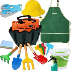 Direct 726084099166 Kids Gardening Set -real Metal Tools Kit For Children Includes Sturdy