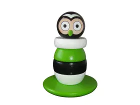 Discoveroo 609728915438 Magnetic Wooden Stacking Owl Playset