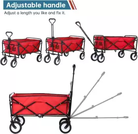 Dkelincs 696579764339 Folding Wagon Collapsible Portable Beach Utility Shopping Cart Heavy Duty #3