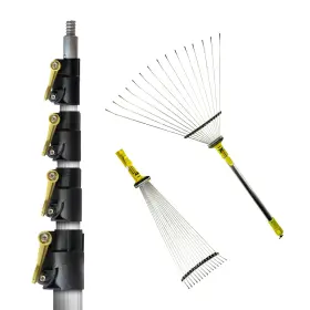 Docazoo 850019796919 Doca Roof Rake And Leaf Kit - 7-30 Ft Telescopic Pole 36 Reach Adju