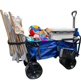 Dognnak 726208201604 Beach Wagon Folding With Large Sand Wheels Heavy Duty Collapsible Cart P