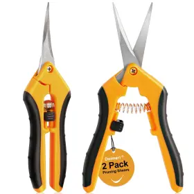 Pss001 Doimeri 2 Pack Pruning Shears 6.5 Inch Gardening Scissors With Sharp Stainless Steel Blades