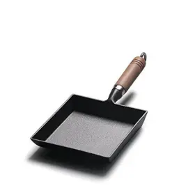 Rtx-005 Dongguang Rongtianxia Electronic Commerce Co. Ltd Tamagoyaki Japanese Omelette Pre-seasoned Mini Skillets Wooden Handle 9 7 Inch