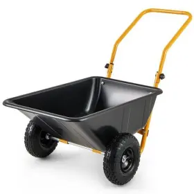Dual-wheel Wheelbarrow Garden Utility Cart Pneumatic Tires-black 197867374594 With - Color B