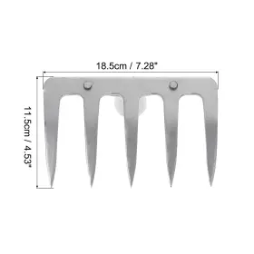 Duefixing 619668364425 5 Teeth Garden Rake Head Silver Tone #2