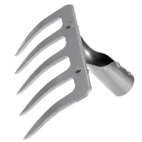 Duefixing 619668364425 5 Teeth Garden Rake Head Silver Tone