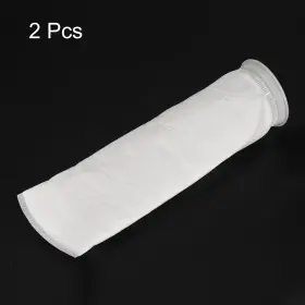Duefixing 672668750940 2pcs 4 Inch Ring Filter Socks 1 Micron Mesh Bags Pool Skimmer Basket White #3