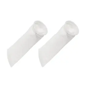 Duefixing 672668750940 2pcs 4 Inch Ring Filter Socks 1 Micron Mesh Bags Pool Skimmer Basket White