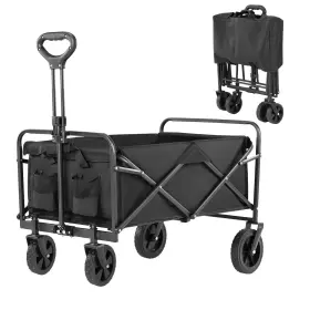 Dumos 702417960808 Wagon Wagons Carts Foldable With All-terrain Wheels Portable Shopping Cart #3