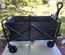 Shp-12392 Dumos Collapsible Wagon Cart Foldable Heavy Duty All Terrain Wheels 120l 360lbs
