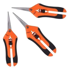 Dyiom 417100661664 6.5 Inch Pruning Shears Orange Gardening Hand Snips With Blades 3-packs