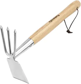 Eadwiella 711181453126 Hoe And Cultivator Garden Rake Hand Tiller Tool Wood Handle Double Sided Cultiva