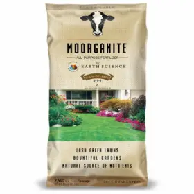 12313-80 Earth Science Moorganite Natural Multi-purpose Fertilizer 25 Lbs. Covers 2500 Sq. Ft. - 12313
