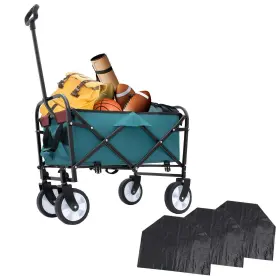 Zhyw2932p234992 Earth & Table Collapsible Foldable Wagon Cart With Strapping System Beach Utility