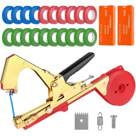 Ebanku-mts-181 Ebanku Plant Tying Machine With 20 Rolls Of Tape 2 Box Staples Garden To