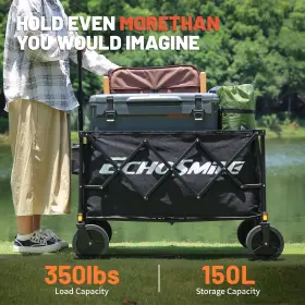 Echosmile 765015417426 Heavy Duty 350 Lbs Capacity Collapsible Wagon Outdoor Folding Camp #2