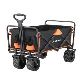 Echosmile 768490593715 Heavy Duty 350 Lbs Capacity Collapsible Wagon Outdoor Folding Camping Grocer
