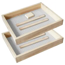 Ecriza 799748741657 2 Pcs 10 Frame Beehive Candy Board Feeder Assembled For Hive Supplies Bee Fra