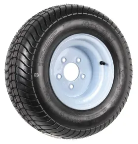 Ecustomrim 191215005567 Trailer Tire On Rim 20.5 X 8 10 205/65-10 20.5x8.0-10 5 Lug Wheel White #2