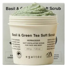 Egattoc 800288710002 Foaming Body Scrub For Oily Skin Basil And Green Tea Whipped Sugar With