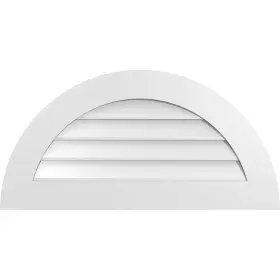 Gvphr34x1701sn Ekena Millwork 34 Inch X 17 Half Round Surface Mount Pvc Gable Vent Decorative With Frame
