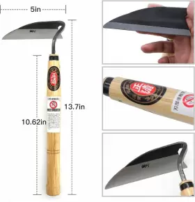 Elegital B0b63dyjkb Kana Hoe 217 Japanese Garden Tool - Hand Hoe/sickle Is Perfect For Weeding And C #2