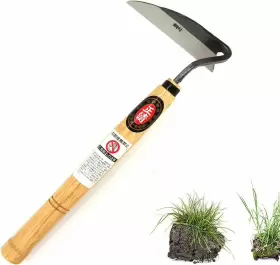 Elegital B0b63dyjkb Kana Hoe 217 Japanese Garden Tool - Hand Hoe/sickle Is Perfect For Weeding And C