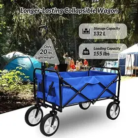 Elevon 810127321557 Heavy Duty Steel Frame Collapsible Folding 150 Pound Capacity Outdoor Camping #2