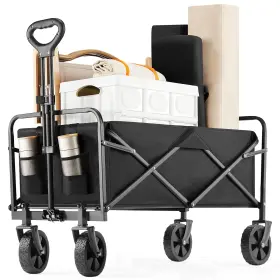 Elevon 810177859994 Collapsible Foldable Wagon Cart Large Capacity Garden Beach With All-te