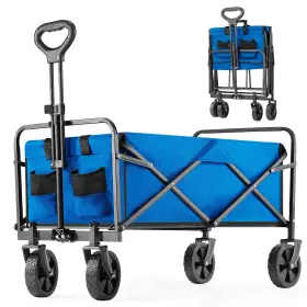 Qd-elsf-hj423440 Elevon Collapsible Foldable Wagon Cart Large Capacity Garden Beach With All-te