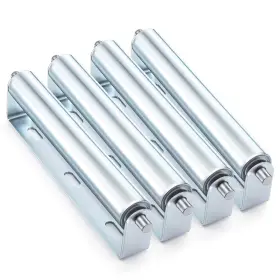 E-conveyorroller-4pc Elsjoy 4 Pack 10 Inch Long Roller And Bracket Set With 1.5 Diameter Galvanized Ste