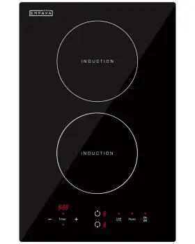 Empava 655100550421 Electric Stove Induction Cooktop Vertical With Dual Burners Vitro Smoo
