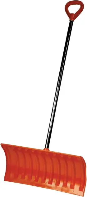 1270-1 Emsco Group 25 Inch Pusher Roller Metal Handle Large D Grip Snow Shovel