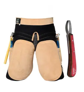 Equine Care 850028340073 Farrier Apron Chaps 23 Inch With Hoof Loop Knife Cowhide Suede Leather And Canva