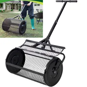 Esddg 699907887212 36 Inch Lawn Garden Manure Spreader Heavy Duty Metal Mesh Basket Push
