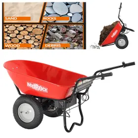 Esddg 699971545889 Wheelbarrow Cart Electric Powered Wagons 330lbs Load Material Debris Hauler