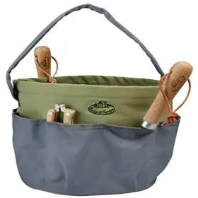 Esschert Design 714982091339 Round Garden Tool Bag Gray