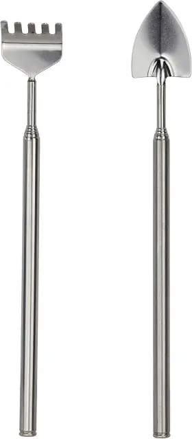 Gt163 Esschert Design Usa 744110817904 Telescoping Terrarium Rake And Trowel Tool Set Stainless