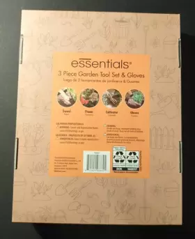 Essentials 820909988588 4 Piece Aluminum White Floral Garden Tool Set Bonus Gloves Gift #2